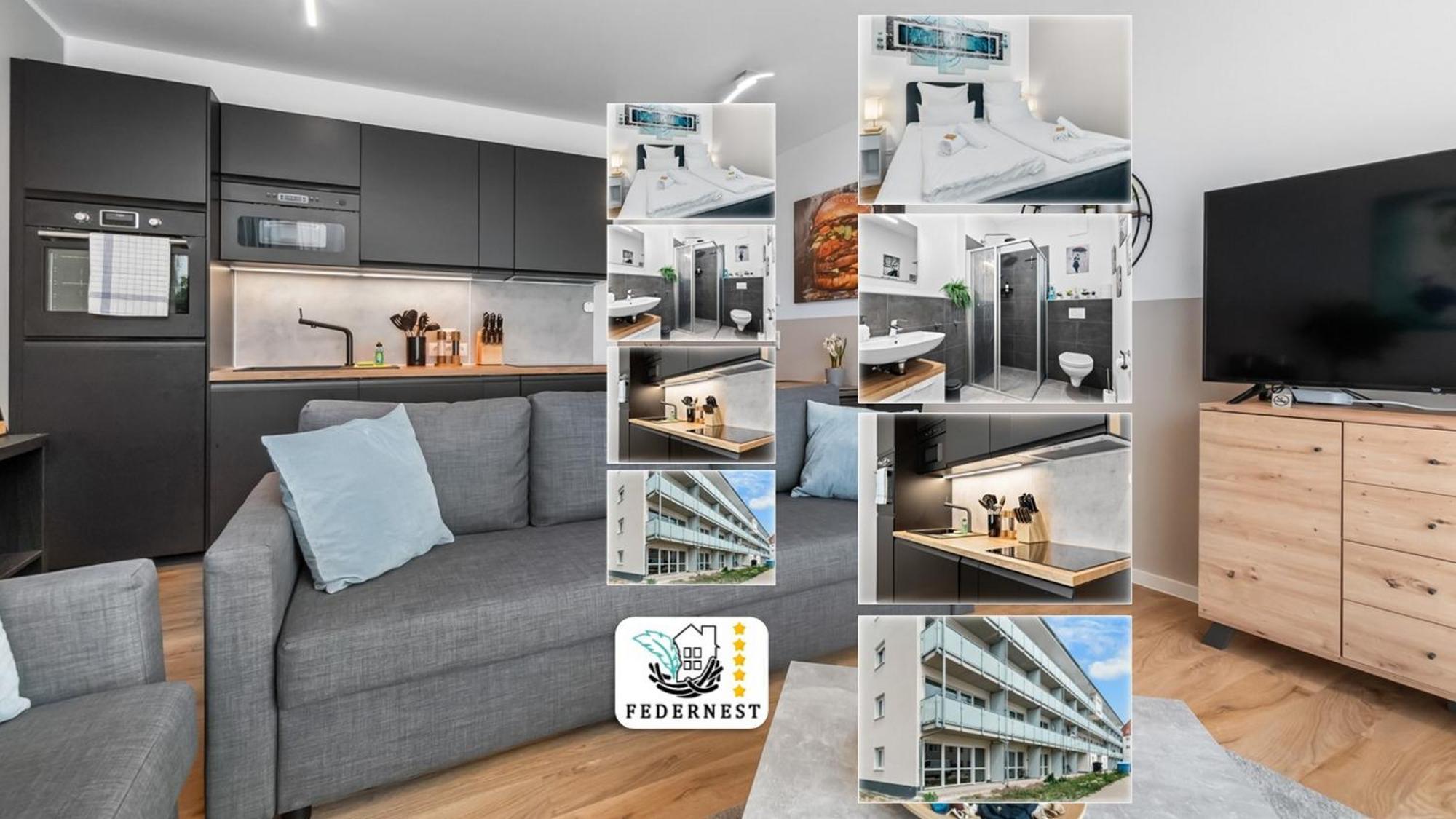 Design Luxus, Vollausstattung, Neubau, 30Min Hbf Leipzig 8, Naehe Flughfaen, Bmw, Dhl, Amazon Apartment Schkeuditz Luaran gambar